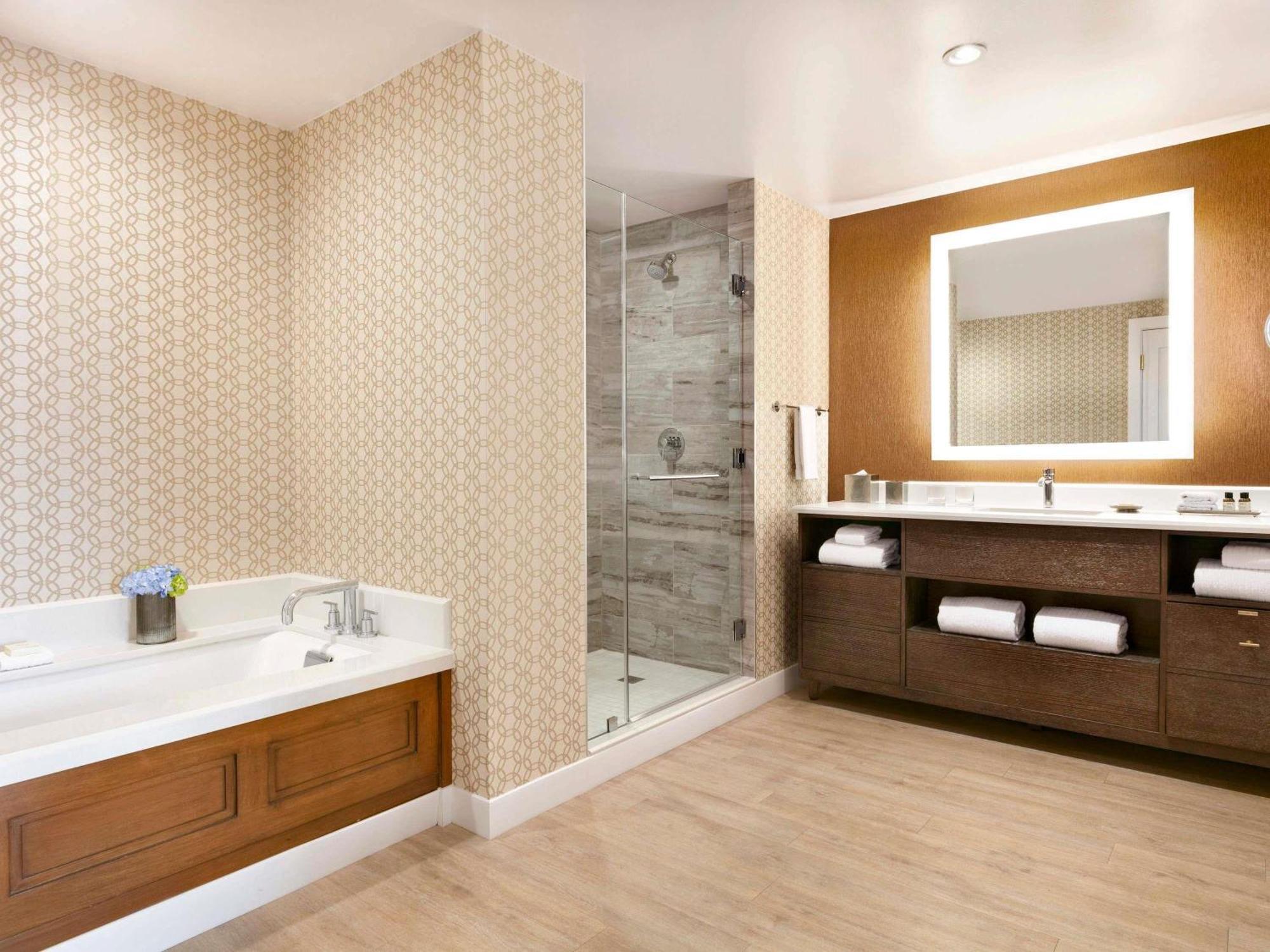 One Bedroom King Suite Living Room Second Bathroom Skyline Views
